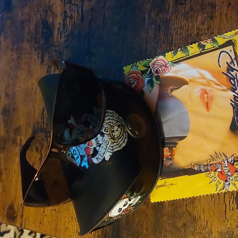Authentic Ed Hardy sunglasses with case